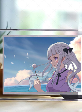 从零开始的异世界生活周边水晶相框爱蜜莉雅桌面创意摆件二次元立
