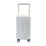 Вместительный и большой белый чемодан подходит для мужчин и женщин, 24 дюймов, подходит для студента