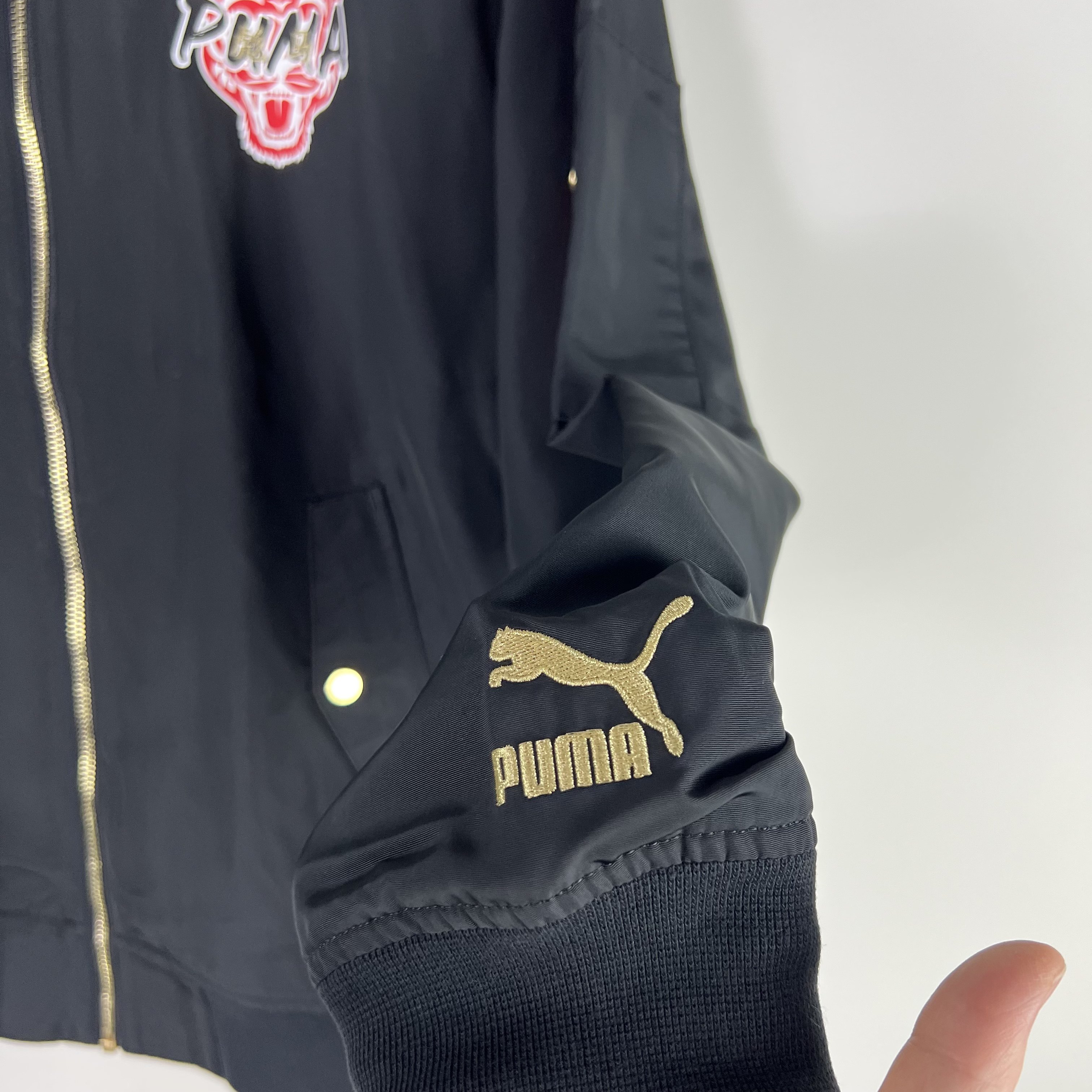 puma彪马联名款正品男女刺绣老虎头黑色立领梭织夹克外套 534668,淘宝优惠券,粉丝福利购,淘宝优惠卷