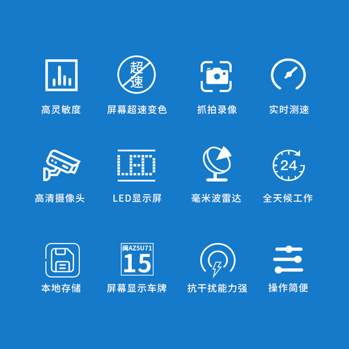 徕斯达固定式雷达测速仪抓拍带车牌号显示车速测速限速提醒超速 - 图3