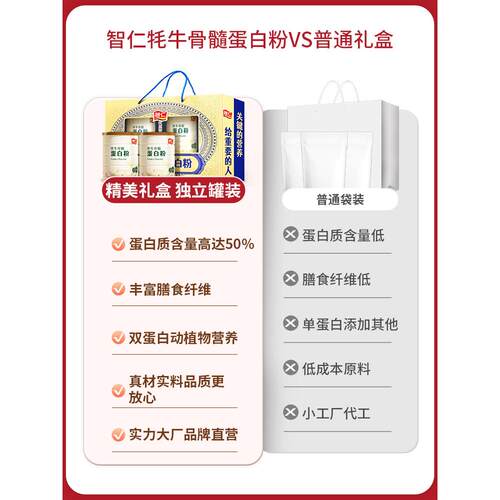 【送礼礼盒】智仁牦牛骨髓蛋白粉少年中老年营养关爱送礼亲戚家人 - 图1