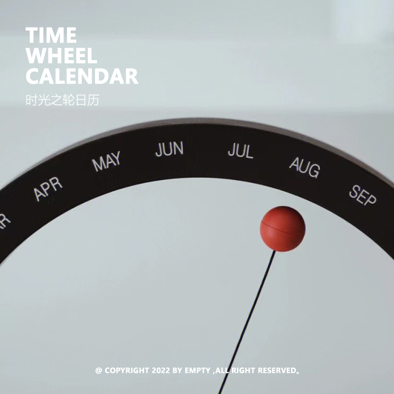 Time Wheel| Calendar时光之轮日历创意家居空间摆件磁吸设计-图1