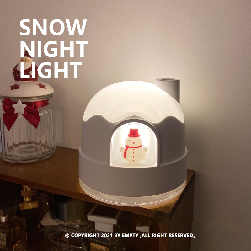 Snow House | Humidifier Night Light 雪屋加湿夜灯 2in1设计 - 图1