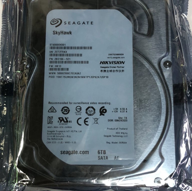 海康联保Seagate/ST6000VX001 6t监控录像机硬盘 三年换新 - 图0