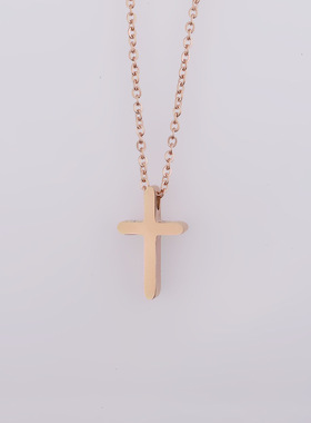 十字架吊坠简约百搭锁骨链女款