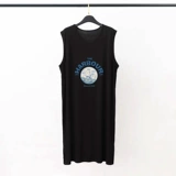 Мужской летний мультяшный длинный банный халат без рукавов, платье без рукавов, средней длины, оверсайз