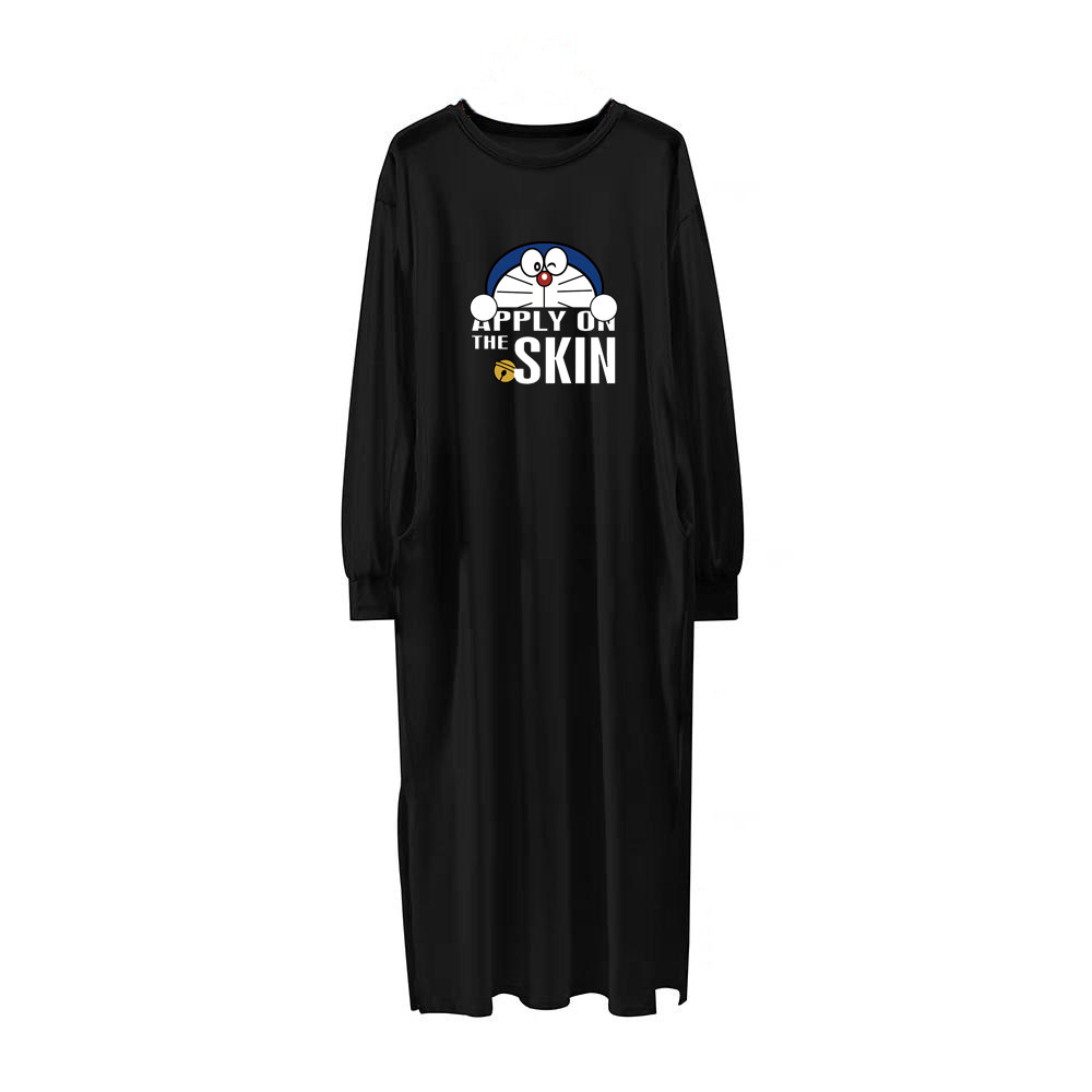 100%纯棉长袖睡袍男士卡通宽松大码连衣睡裙一体式开叉休闲家居服,淘宝优惠券,粉丝福利购,淘宝优惠卷