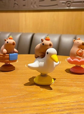 卡皮巴拉水豚摇摇乐桌面摆件创意解压车载中控台装饰礼品