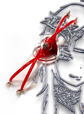 铆钉项圈透明男女通用