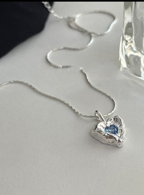 海洋之心项链女款轻奢小众锁骨链2025新款吊坠送女友生日礼物