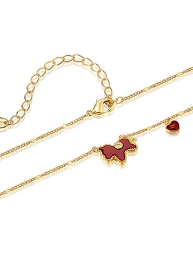 马上有钱红色小马项链新年红运链