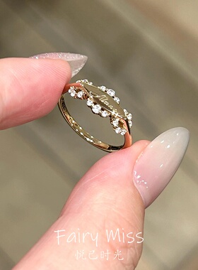 复古马眼碎钻铭牌戒指女款百搭