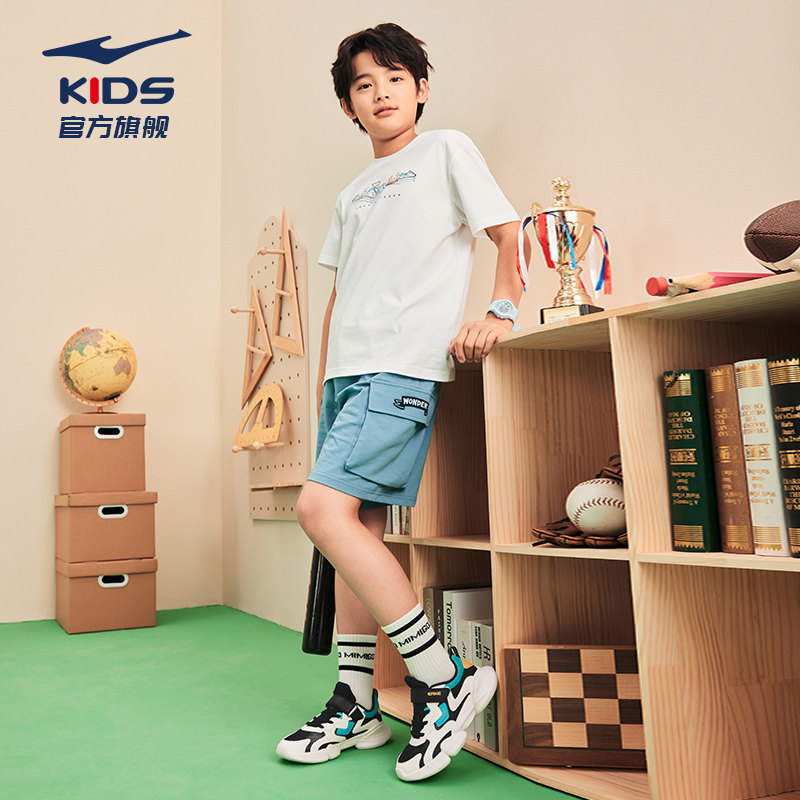 小贝|鸿星尔克童鞋男童运动鞋夏季透气男孩鞋儿童跑步鞋网面鞋子