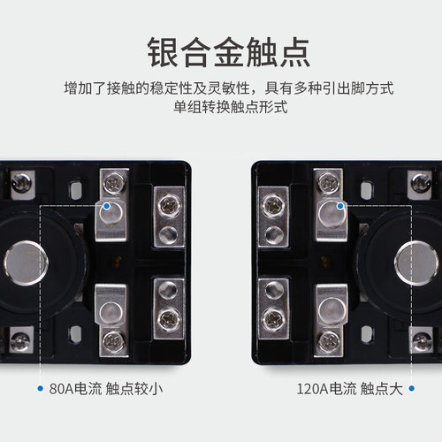 JQX-62F220v中间24v接触器80A 120A直流电磁电流小型大功率继电器 - 图0