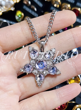 出口丹麦DK原单饰品奥地利水晶高级质感个性小众项链时尚雪花项链