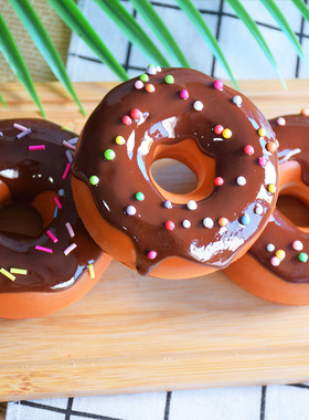 pu仿真甜甜圈假蛋糕面包模型摆设件软装饰早餐烘焙拍摄影食玩具