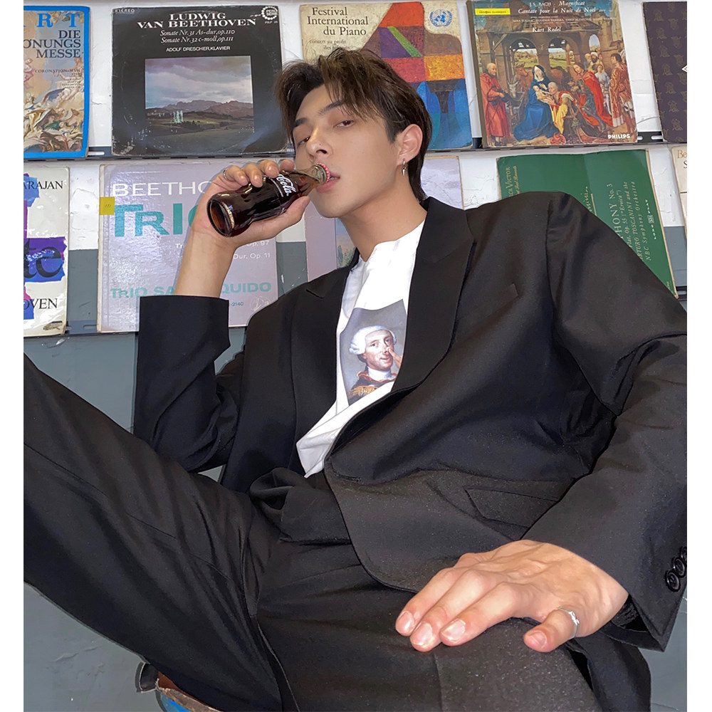 oversize潮牌小西装雅痞男套装便西 BLTN STUDIO西服