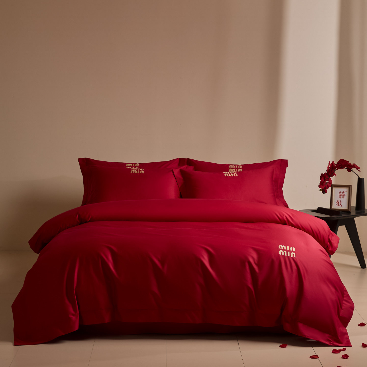 简约高级感结婚四件套婚庆红色喜被新婚房被套年轻人床上用品婚嫁,淘宝优惠券,粉丝福利购,淘宝优惠卷