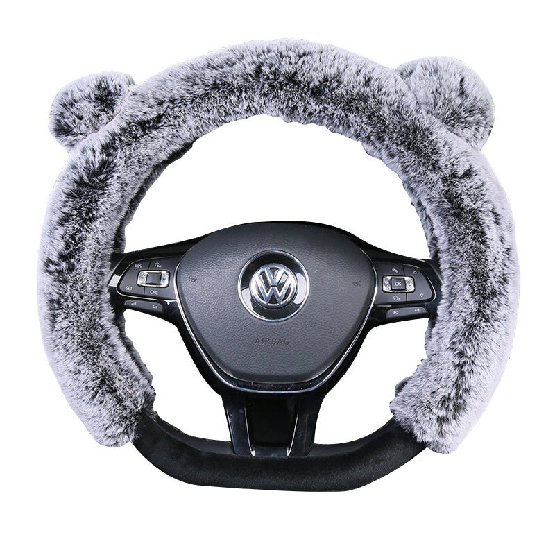 方向盘套冬季短毛绒D型女韩国可爱适用大众新速腾朗逸polo高尔夫7,淘宝优惠券,粉丝福利购,淘宝优惠卷