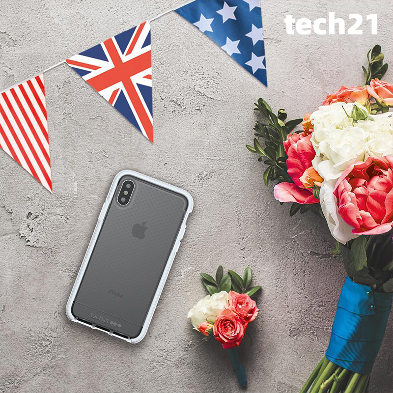 英国tech21适用于 iPhoneX苹果X/Xs防摔全包战术手机壳菱格透明 - 图2