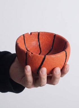 创意橙色篮球造型桌面装饰摆件