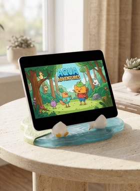 可爱天使小女孩钓鱼桌面摆件