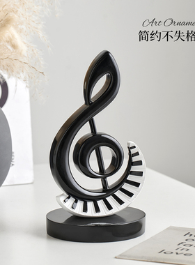 黑白音乐钢琴艺术摆件