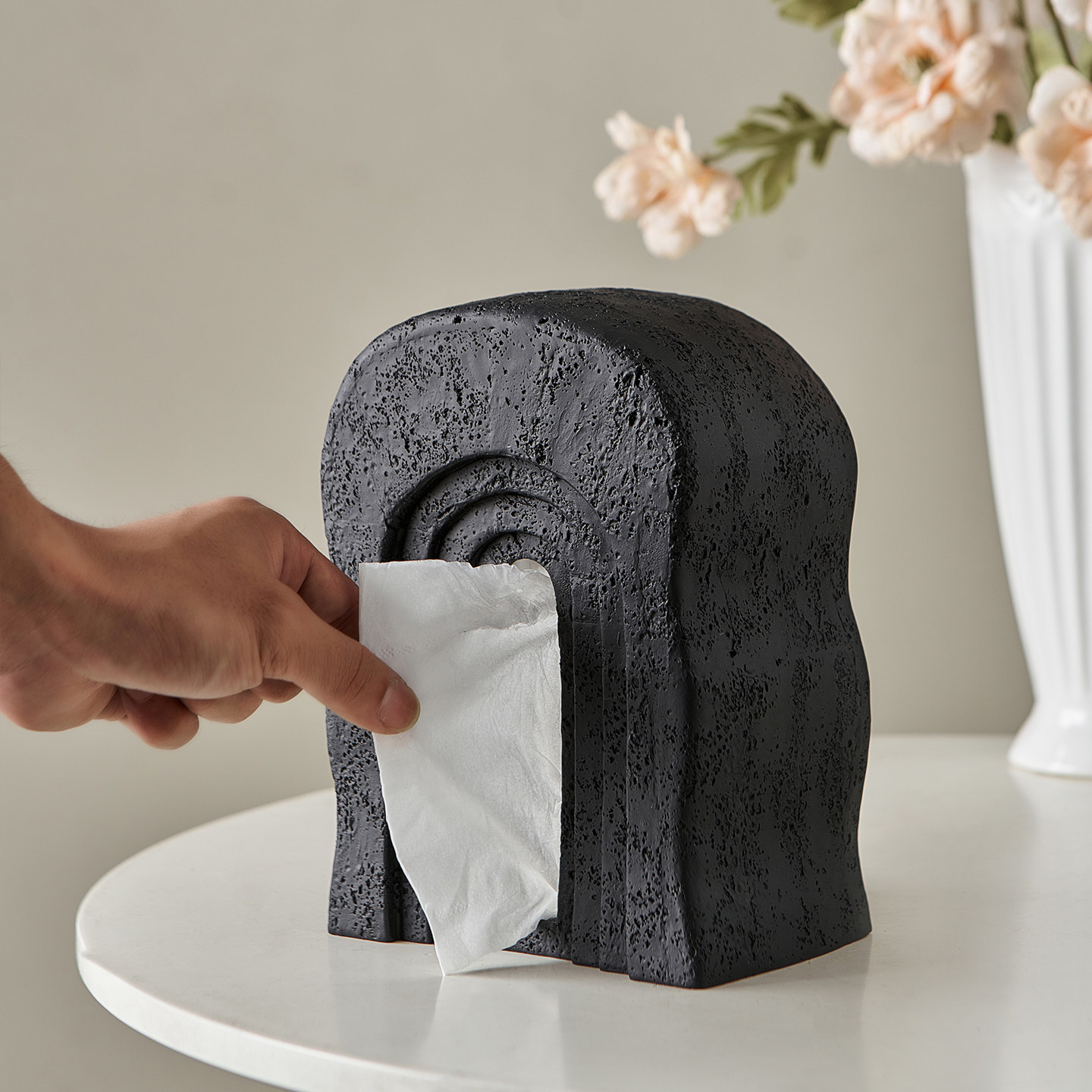 创意简约纸巾盒客厅高档轻奢陶瓷抽纸盒桌面茶几纸抽盒高级感小众,淘宝优惠券,粉丝福利购,淘宝优惠卷