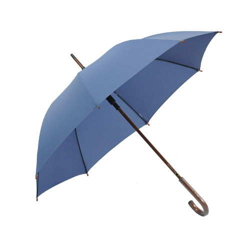 天堂伞实木柄伞纯色长柄晴雨伞轻男女士商务伞自动雨伞印刷广告伞 - 图0