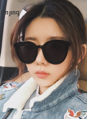 gm太阳镜女明星显瘦圆脸大框开车