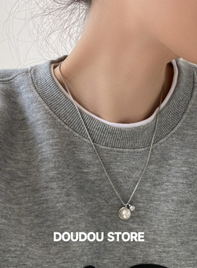 日常休闲珍珠项链简约吊坠女
