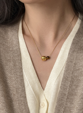 doudoustore虎眼石项链