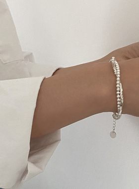 doudoustore双层碎银子手链