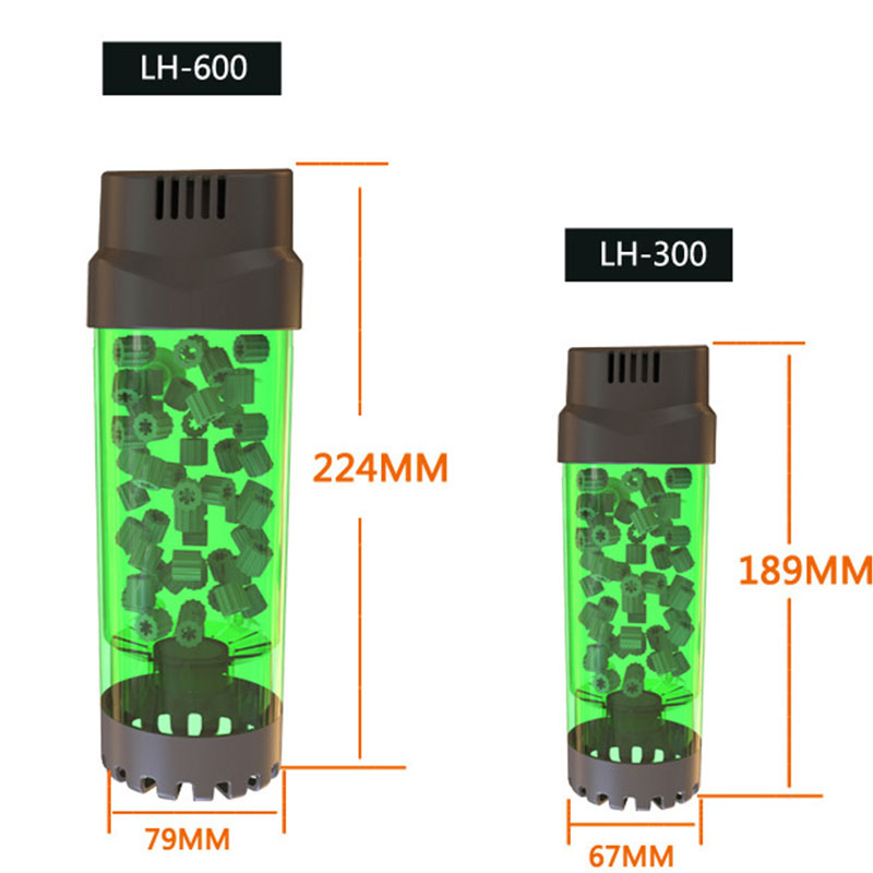 仟锐流化床反气举过滤器桶鱼缸桶水妖精三合一内置气动生化球迷你-图0