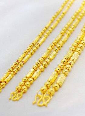 金项链男士镀黄金仿真持久不掉色