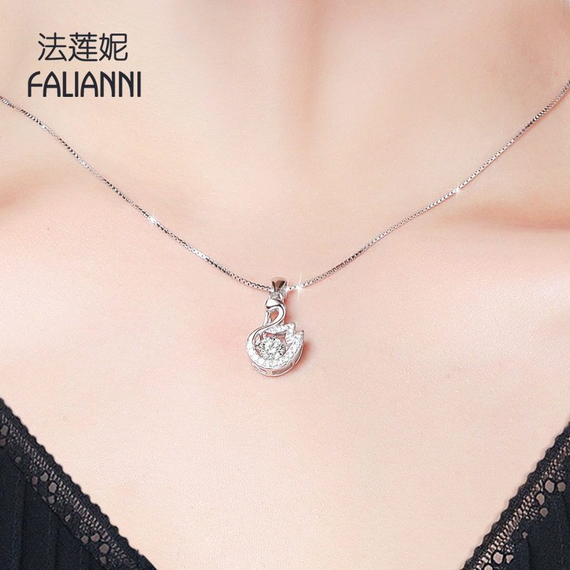 女纯银小天鹅韩版简约学生锁骨链 法莲妮项链