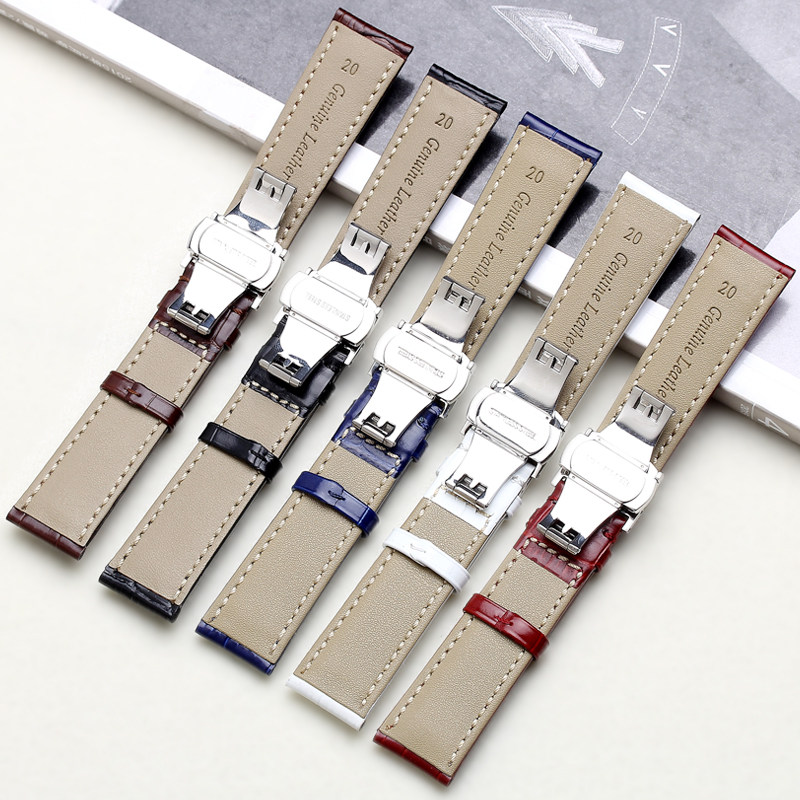 手表带男女真皮天梭罗西尼红皮表带 gomant古曼缇启程配件