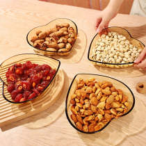 New high face value glass dried fruit tray fruit home living room tea table front desk light extravagant and high-end refreshment saucer 801