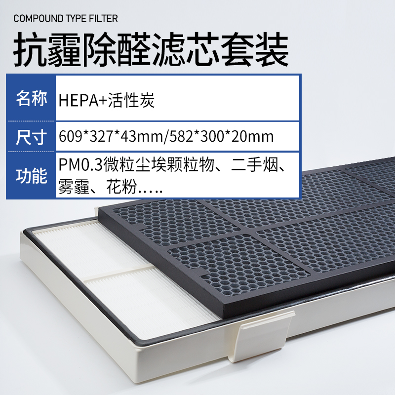 适配安利空气滤芯逸新新款过滤网 适万家空气净化器