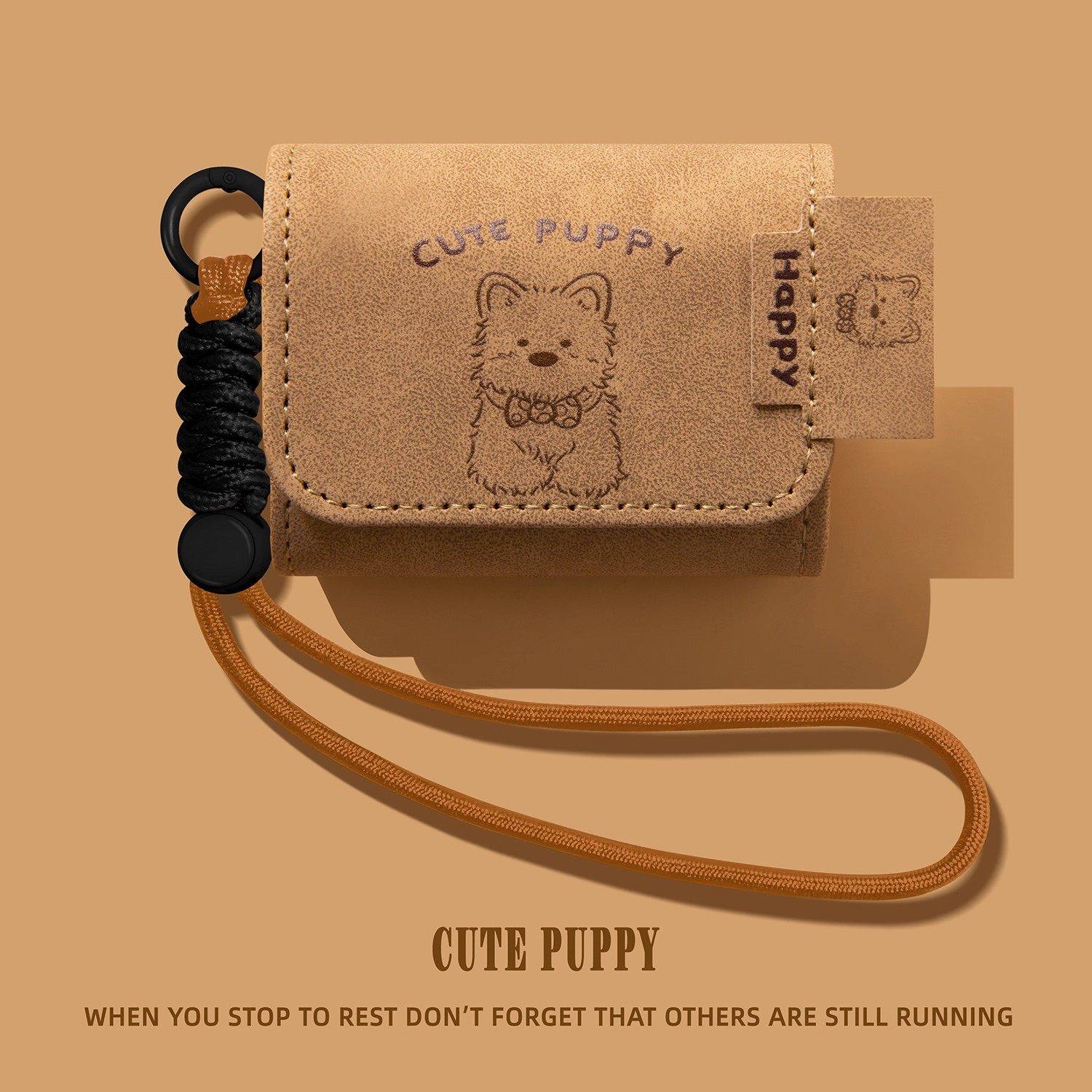 适用小度g108耳机保护套青春版t200蓝牙耳机壳智能夹耳式保护壳防摔全包耳机壳皮质一体式连体式盒条纹腊肠狗,淘宝优惠券,粉丝福利购,淘宝优惠卷