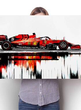 F1复古赛车海报壁画宿舍装饰挂画
