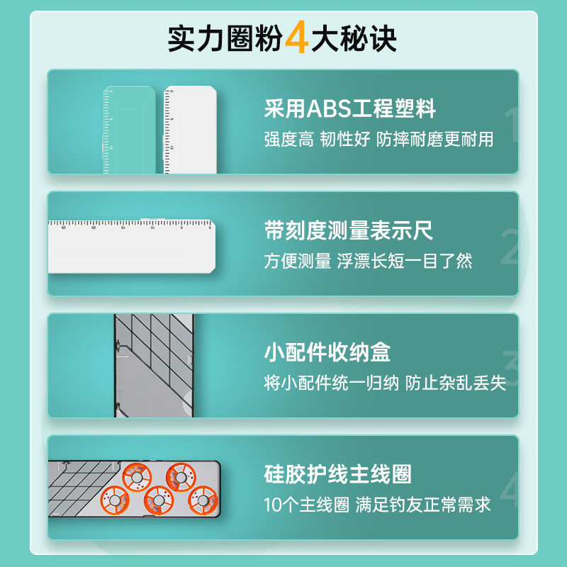 光威蓝白台钓多功能三合一浮漂盒子线三层大容量二合一浮漂专用盒,淘宝优惠券,粉丝福利购,淘宝优惠卷
