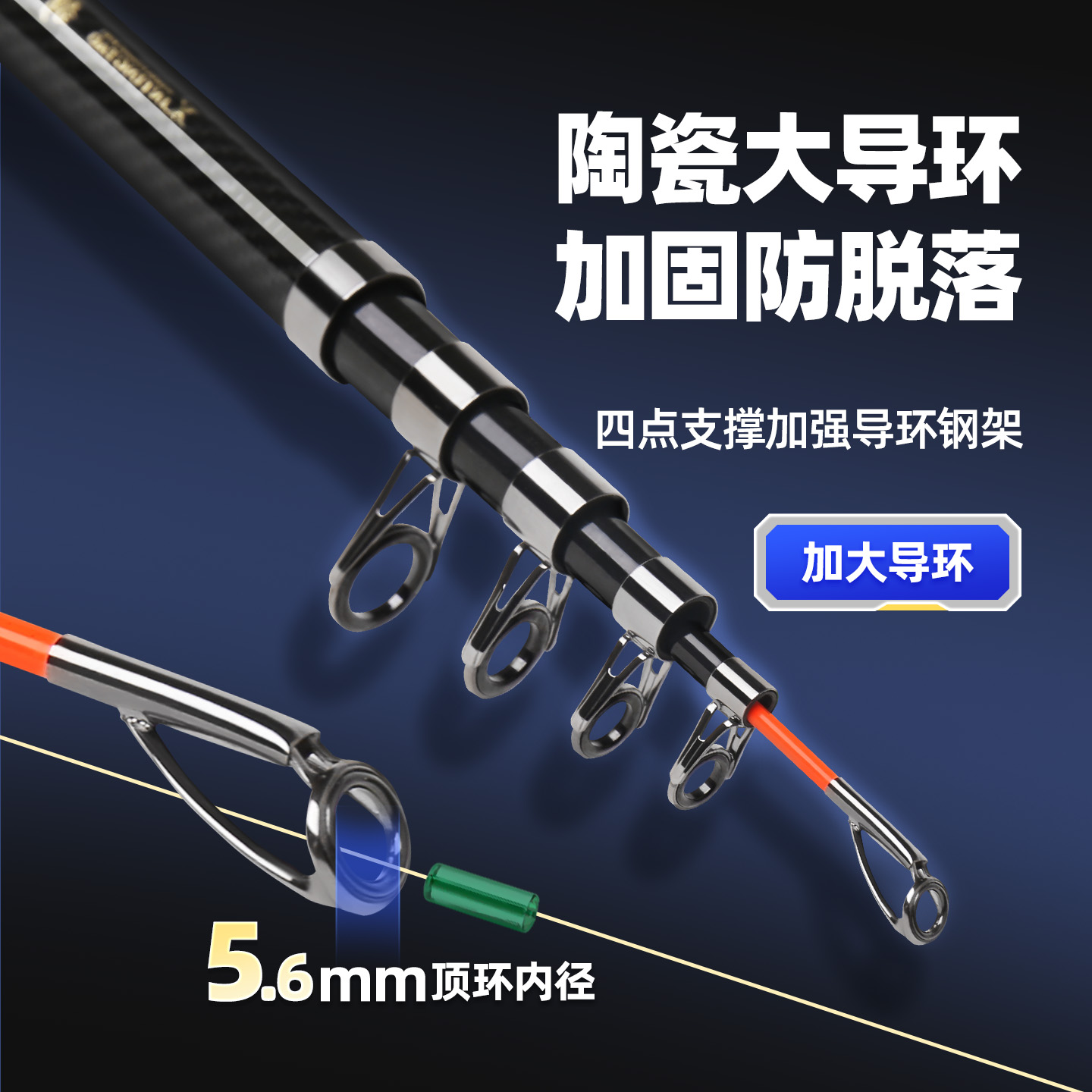 光威新听涛plus远投海钓竿套装甩竿抛竿碳素超轻硬远投锚鱼全套 - 图2