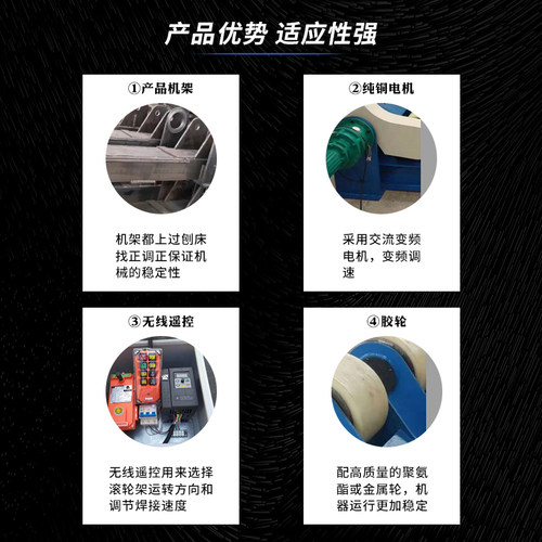 焊接滚轮架变位机自动架可自调式焊接小型滚轮架子转台设备 - 图1