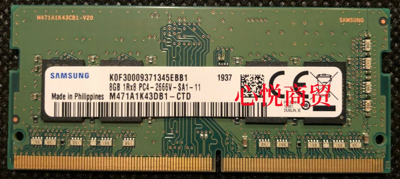 三星 8G 1RX8 PC4 2666V DDR4 2666 笔记本内存 M471A1K43DB1-CTD - 图0