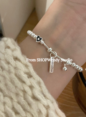 小众甜酷S925纯银吊牌手链