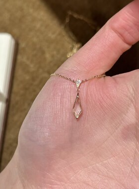新款菱形极细闪钻项链女小众设计简约时尚轻奢高级感锁骨链礼物