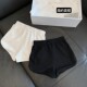 Leather Cross Casual Shorts Slimming Sports Shorts