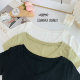 Clearance Big Sister's Careless Tea Art Pure Desire V-Neck Scheming Versatile Bottoming Shirt Women's Short-Sleeved T-Shirt