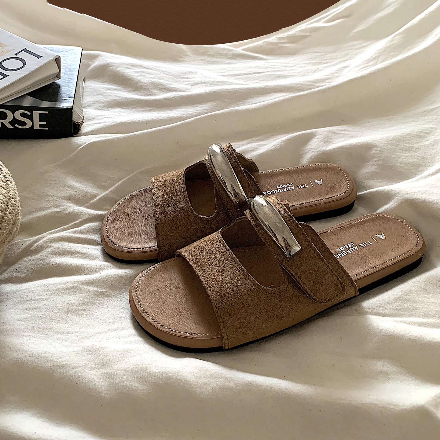 金屿鹿 软糯糯~ins晚晚风勃肯一字拖女外穿法式复古配裙子凉拖鞋,淘宝优惠券,粉丝福利购,淘宝优惠卷